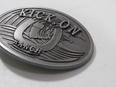 Kick On Ranch Large Western Belt Buckle Heavy 3.5 » x 2.5 »