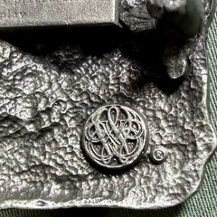 Vintage 1984 Siskiyou Railroads Built America Pewter Belt Buckle Train USA Made