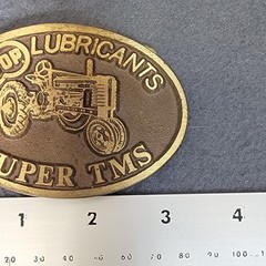 Farmland IND Series 1 John Deere A Coop Lubricants Blue Gard 500 belt buckle