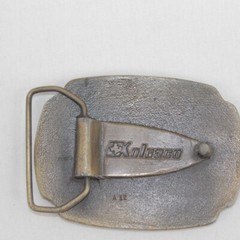 Texas Railroad Train Embossed Brass Belt Buckle Xoleaco A12