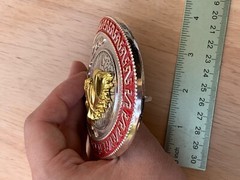 Western Buckle Gold Silver Red Horse Head Cowboy Oval 2 » Hebilla Vaquero