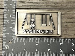 Silver Moon Belt Buckle Mens Novelty SWINGER Metal Antiqued Silver 2005 Fun