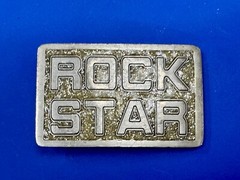 Rock Star 2001 Great American Products Statement Novelty Vintage Belt Buckle