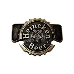 Vintage Heineken Beer Belt buckle With Built in Bottle Opener 3.5&Prime; Metal