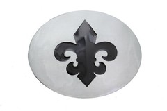 Women Men Silver Metal Unisex Belt Buckle Fleur De Lis French Lily Flower Casual