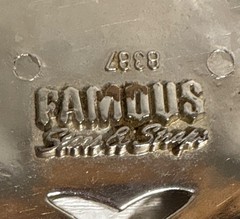 USA Flag Belt Buckle Famous Stars & Straps With Laurel Wreath Design Silver Tone