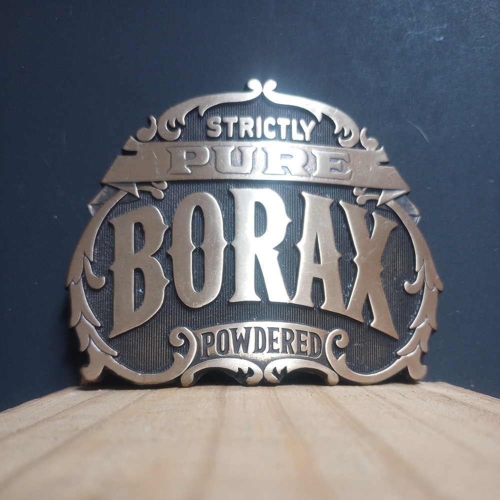 Vtg 1980s Award Design Medals solid brass buckle Borax Advertising Death Valley