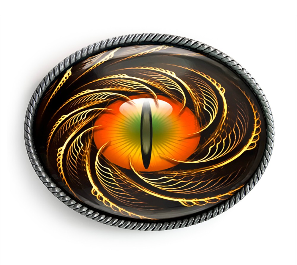 Dragon Eyeball Belt Buckle – Medieval Taxidermy Cosplay Artisan Buckle – 24-E