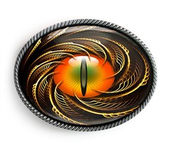Dragon Eyeball Belt Buckle – Medieval Taxidermy Cosplay Artisan Buckle – 24-E