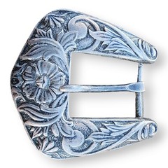 Vintage Belt Buckle Sterling Silver 925 Southwestern Floral Buckle