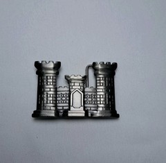 U.S. Army Corps Of Engineers Belt Buckle Silver Tone Castle