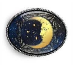 Crescent Moon Belt Buckle – Decorative Celestial Astrology Buckle – 615