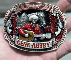 vintage GENE AUTRY belt buckle COUNTRY MUSIC heavy pewter WESTERN cowboy