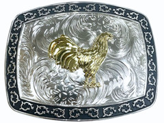 ROOSTER BELT BUCKLE FLAG MAP RODEO COWBOY WESTERN TEXAS NEW Hebillas Vaqueras
