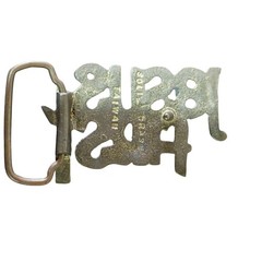Jesus First Belt Buckle Solid Brass Vintage Taiwan Religious Belt Clamp Decor