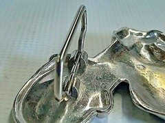 Silver Metal Motorcycle Fashion Bell Buckle NEW w/ Black Lacquer Fits 1½ » Belt
