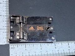 Adidas Golf Trophy Used Vintage Orange On Black Colored Stripes Belt Buckle