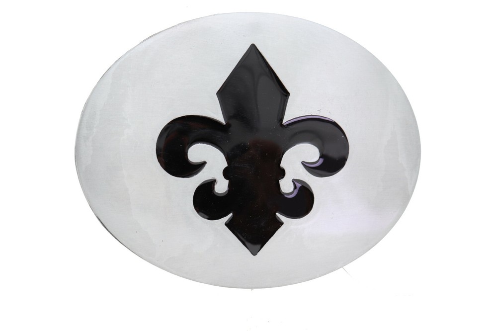 Women Men Silver Metal Unisex Belt Buckle Fleur De Lis French Lily Flower Casual