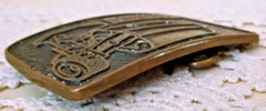 INGERSOLL RAND BELT BUCKLE CONSTRUCTION EQUIPMENT APC SOLID BRONZE ROLLER PAVER.