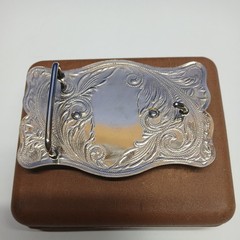 Square Dancers Vintage Belt Buckle Two Toned , Music Instruments B203-6