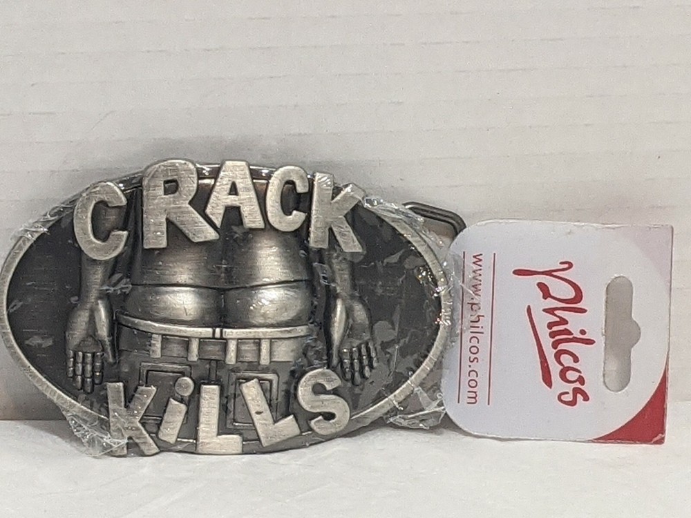 Crack Kills Ass Butt Joke Funny Bar Humor Belt Buckle New with Label