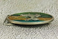 Bergamot Brass vintage Chief Joseph enamel on metal western belt buckle