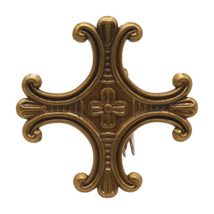 New Men Women Belt Buckle Antique Gold Metal Jeremiah Cross Saint Maurice Church