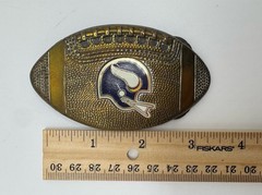 VINTAGE 1979 MINNESOTA VIKINGS BELT BUCKLE OFFICIAL LICENSED PRODUCT