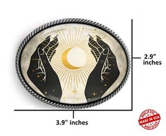 Fortune Teller Belt Buckle – Vintage Esoteric Psychic Gypsy Handmade – 915-SO