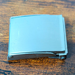Silver Metal Automatic Latch Belt Buckle for Men, Fits 1.5 in Belt