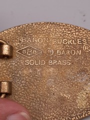 Vintage Caterpillar 953 Tractor Belt Buckle Baron Brass Company Used 1983