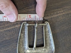 925 STERLING SILVER Vintage Chambers 1994 2pc Belt Buckle & Keeper 56g