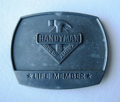Handyman Club of America Vintage 1996 Belt Buckle Life Member Western Cowboy
