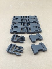 (10) 1&Prime; Duraflex National Green Plastic Side Release Buckle Single Adjust ShpFRE