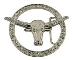 Texas Longhorn Bull Belt Buckles Mens Gold Silver Metal Western Cowgirl Cowboy