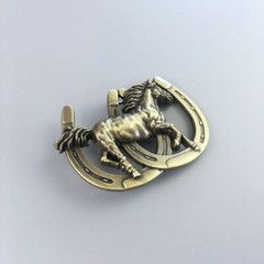 Antique Bronze Plated Horse Horseshoe Belt Buckle also Stock in the US