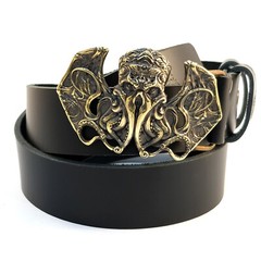 Belt buckle Cthulhu, Cthulhu Myths solid brass belt buckle, Skull belt buckle,