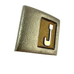 Vintage Lee New York Enamel Letter J Personalized Metal Belt Buckle Piece