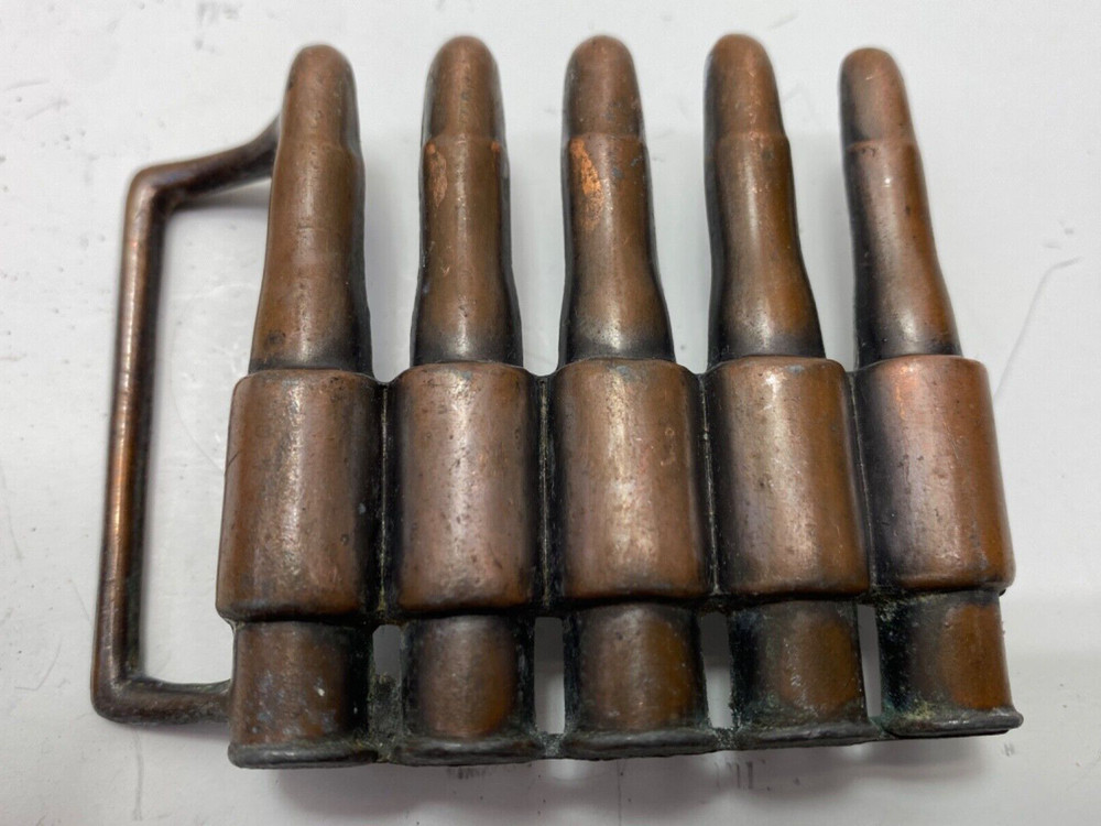 Metal Rifle Ammo Bullets Belt Buckle 2nd amendment