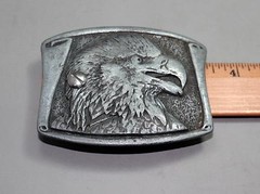CDC Metalworks Pewter Belt Buckle Great American Eagle Colorado USA