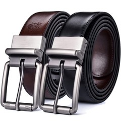 Beltox Men&rsquo;s Genuine Leather 34-36, Black Coffee With Brushed Roller Buckle