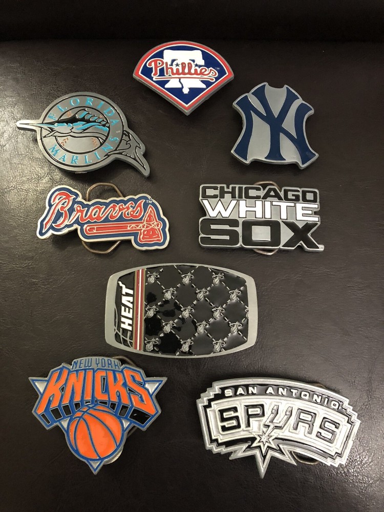 MLB or NBA Metal Belt Buckle – Officially Licensed Choose 8 Different Teams NEW