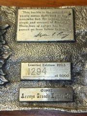 Arroyo Grande Buckle Co. American Fishermen VTG Limited Edition 1983 1294/5000