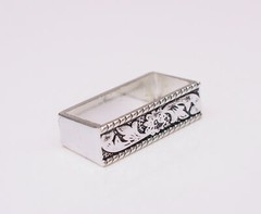 Western Rodeo Floral Engraved Silver 2-Tone Belt Buckle Set Fit 30mm Wide Straps