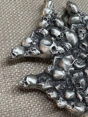 Skull & Cross Belt Buckle # 4640 Great American Products Texas Skulls