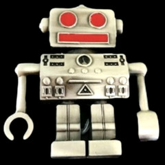 Silver 3D Red Robot Cartoon Belt Buckle Belts Buckles