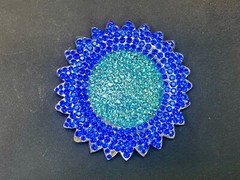 A Blue Green Sea Of Rhinestones – Starburst Cutout Vintage Belt Buckle
