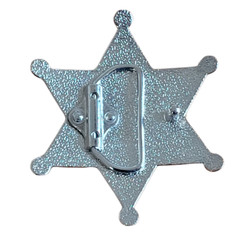 Polish Silver Sheriff Badge Belt Buckle – Western Sheriff Belt Buckle