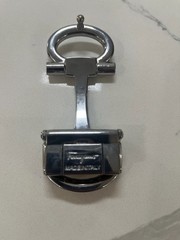 Unisex Salvatore Ferragamo Alloy Belt Buckle Silver For 3.5cm Leather Strap