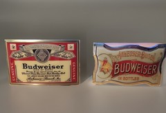 Set Of 2 Bradford Exchange Collectible Budweiser Beer Belt Buckles COA TEMPLATE